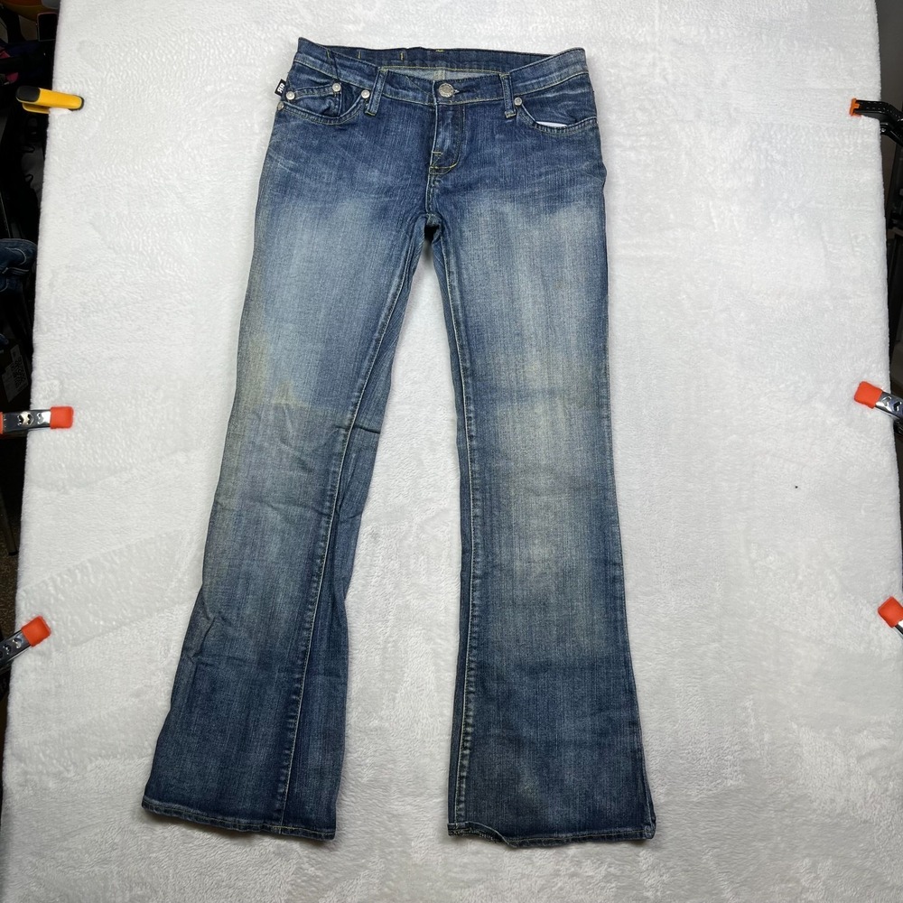 Rock & Republic Bootcut Jeans Women's Blue Denim Pockets Classic Zip Fly - 30X29